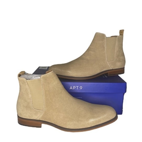 Apt. 9 Channing Suede Chelsea Boots (Size: 13, Color: Beige) - Picture 1 of 13